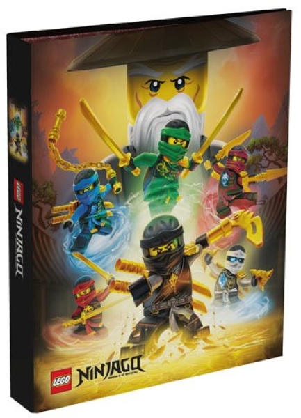 Ninjago 4 Ninjas Ring Binder (2-Rings) LEGO Stationery and Office Supplies set (#5410574466518-1, 2018)