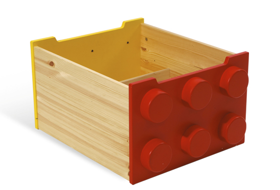 Rolling Storage Box (Red and Yellow) LEGO Storage set (#60030-1, 2007)