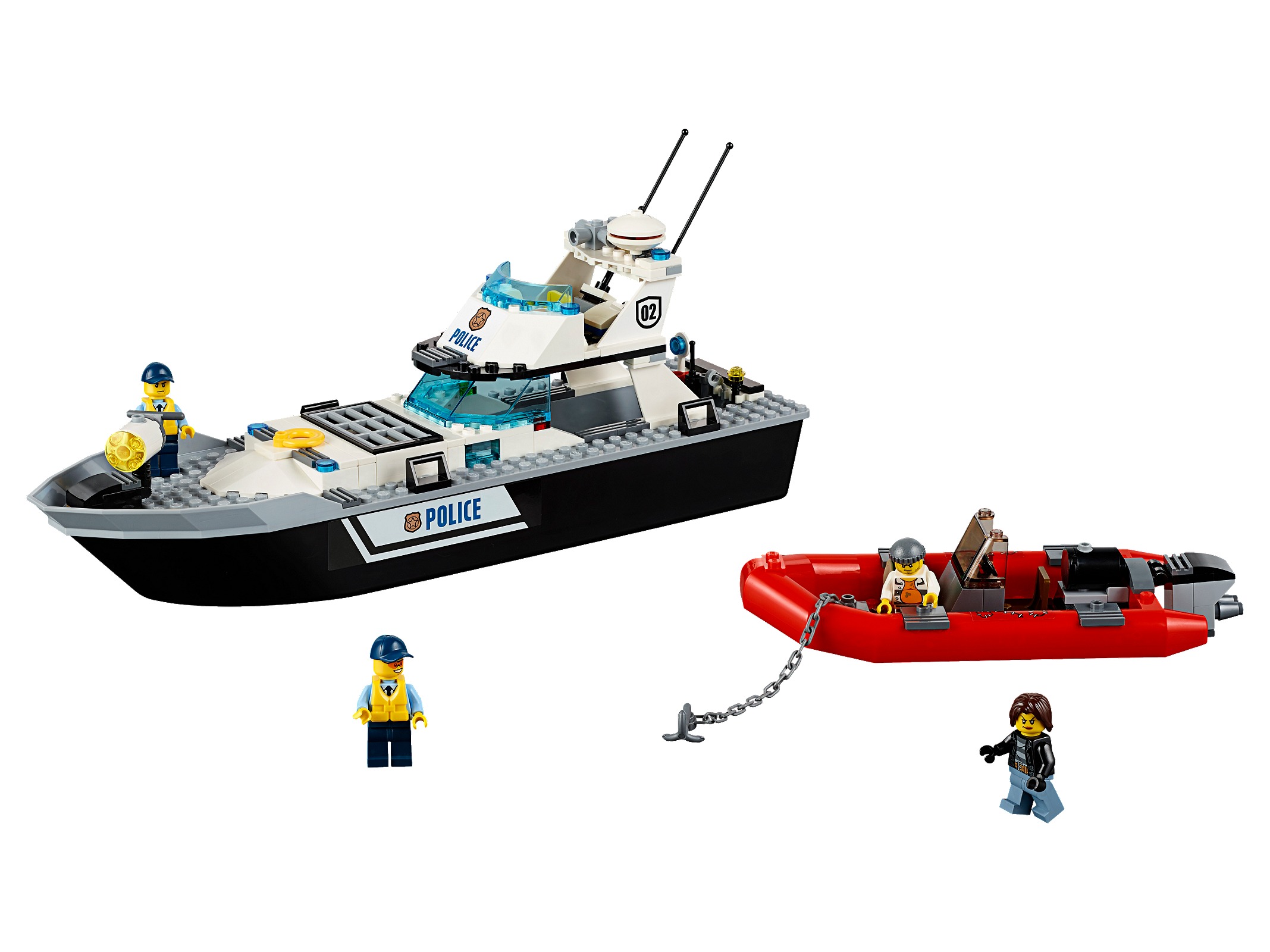 Police Patrol Boat LEGO Police set (#60129-1, 2016)