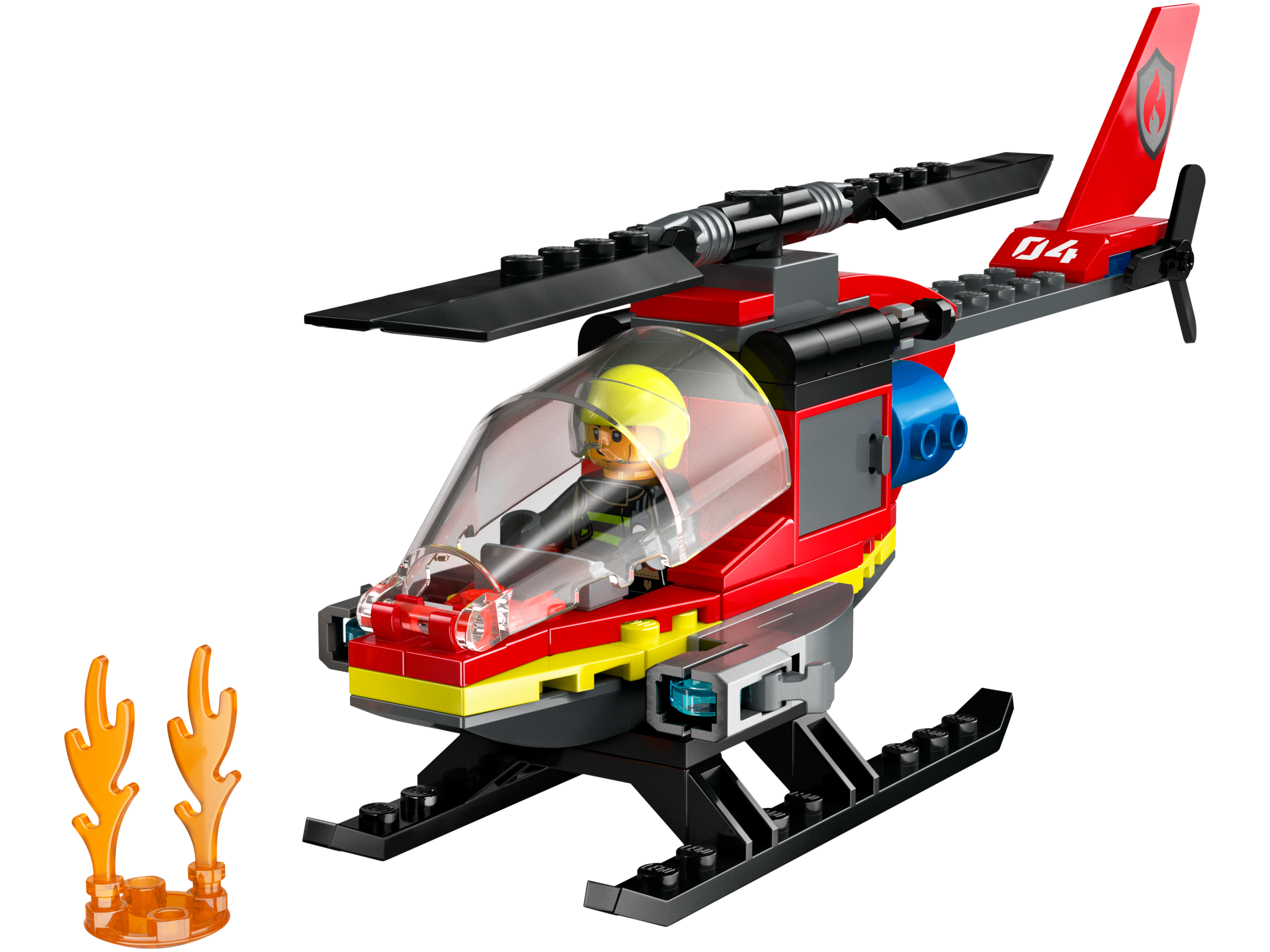 Fire Rescue Helicopter LEGO Fire set (#60411-1, 2024)