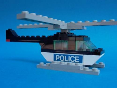 Police Helicopter LEGO set (#628-2, 1977)