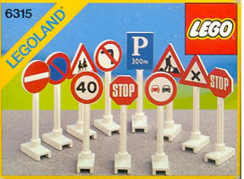 Road Signs LEGO Classic Town set (#6315-1, 1988)