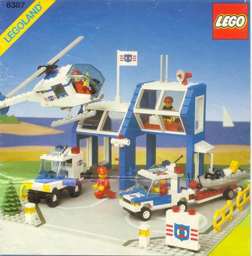 Coastal Rescue Base LEGO set (#6387-1, 1989)