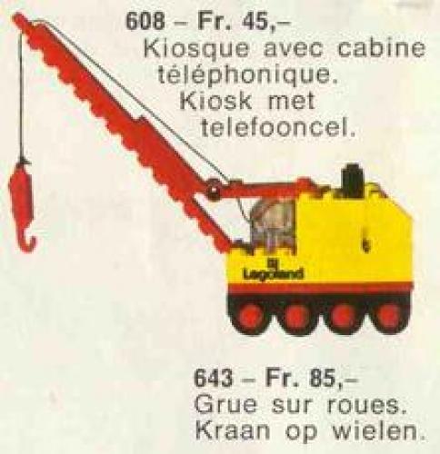 Mobile Crane LEGO set (#643-2, 1971)