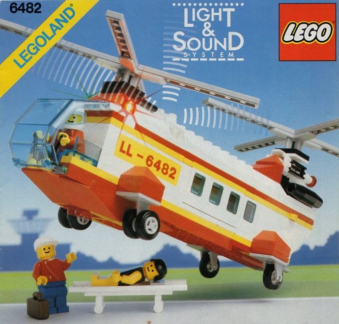 Rescue Helicopter LEGO set (#6482-1, 1989)