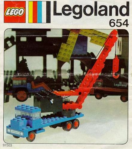 Crane Lorry LEGO set (#654-1, 1973)