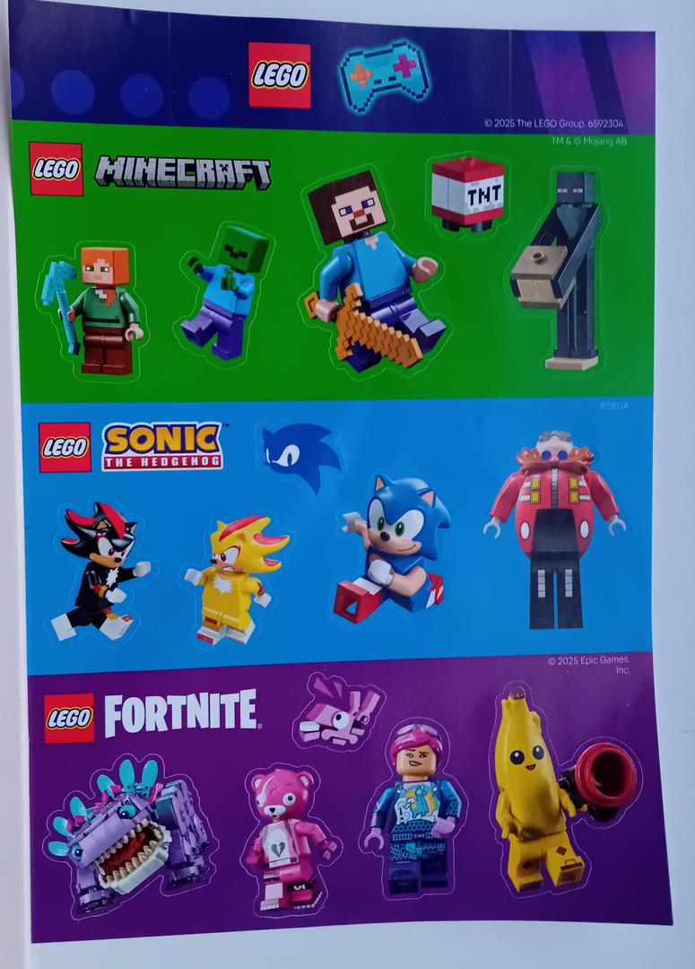 Gaming stickers LEGO Gear set (#6592304-1, 2025)