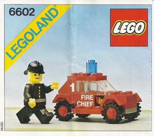 Fire Chief's Car LEGO Classic Town set (#6602-1, 1981)