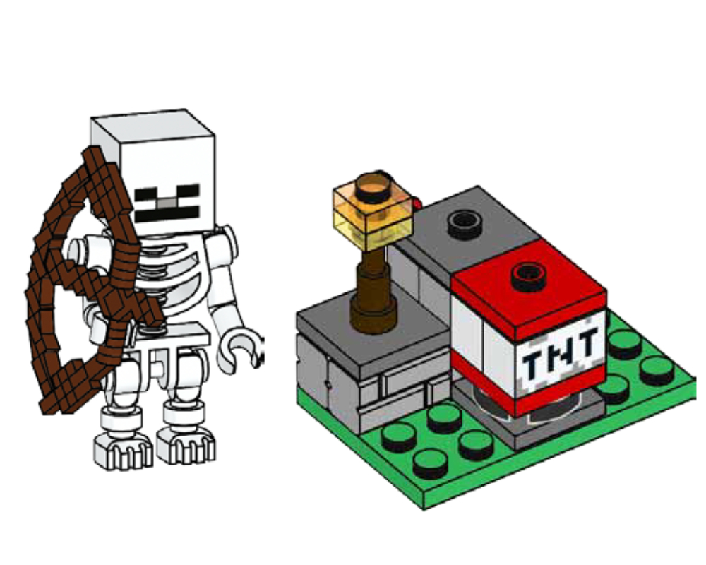 TNT Launcher and Skeleton LEGO Minecraft set (#662102-1, 2022)