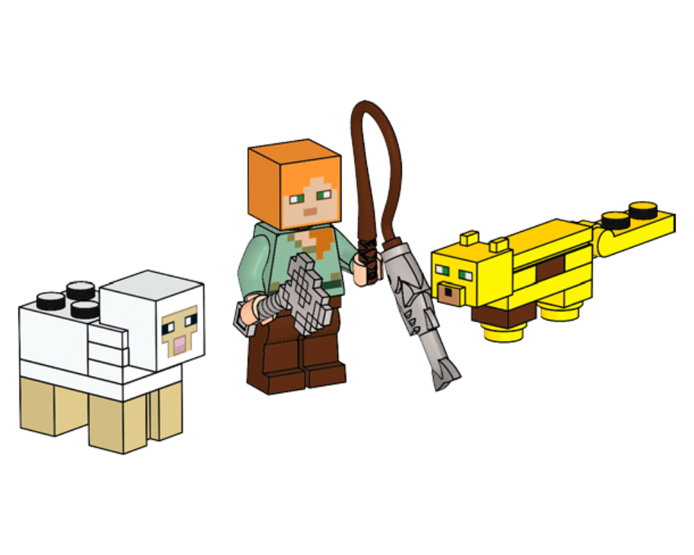 Alex with Ocelot and Sheep LEGO Minecraft set (#662103-1, 2022)