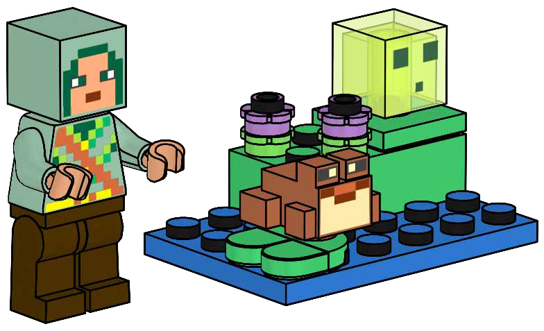 Hero with Frog and Slime LEGO Minecraft set (#662412-1, 2024)