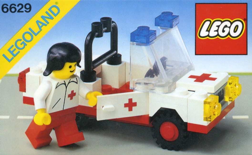 Ambulance LEGO Classic Town set (#6629-1, 1981)