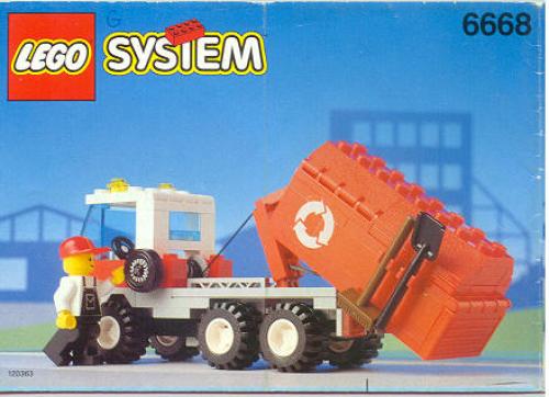 Recycle Truck LEGO set (#6668-1, 1992)