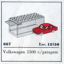 1:87 VW 1500 LEGO set (#667-1, 1964)