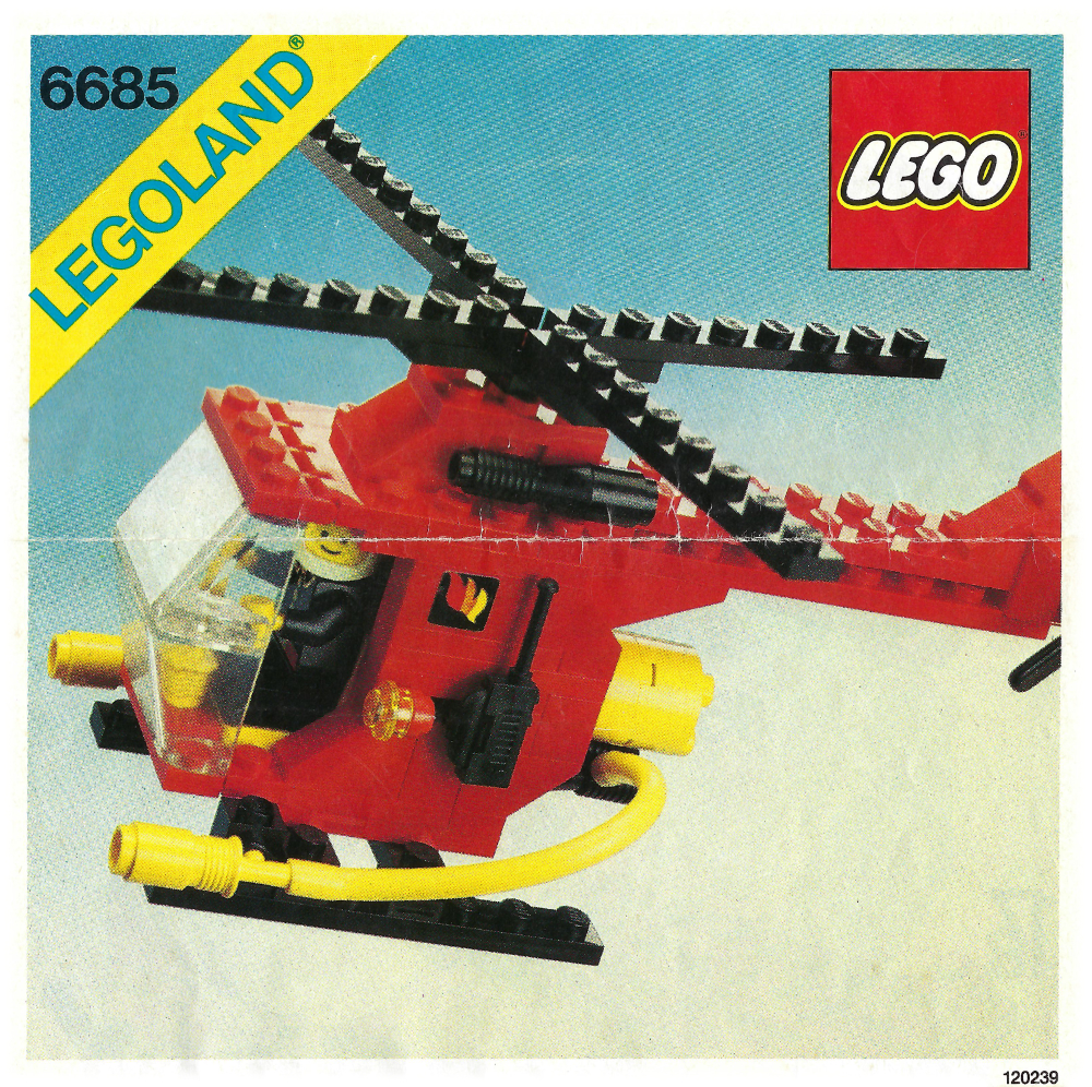 Fire Copter 1 LEGO Classic Town set (#6685-1, 1982)