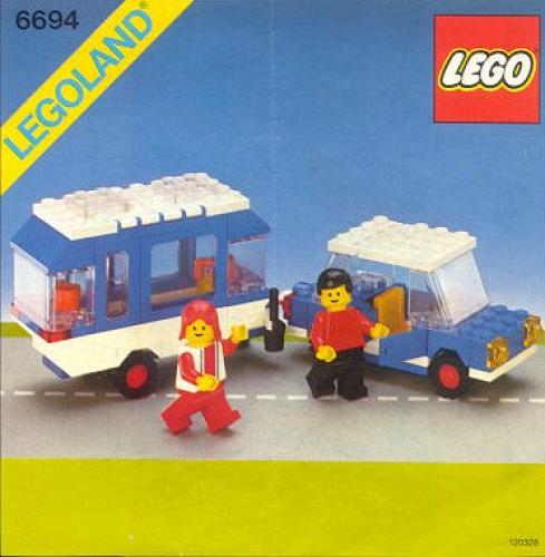 Car with Camper LEGO set (#6694-1, 1984)