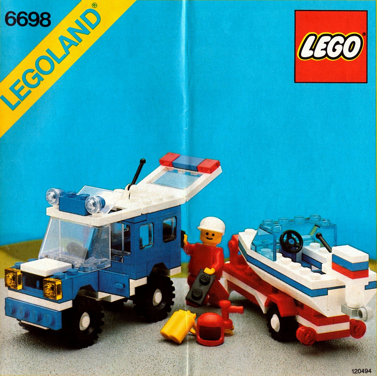 RV with Speedboat LEGO Classic Town set (#6698-1, 1986)