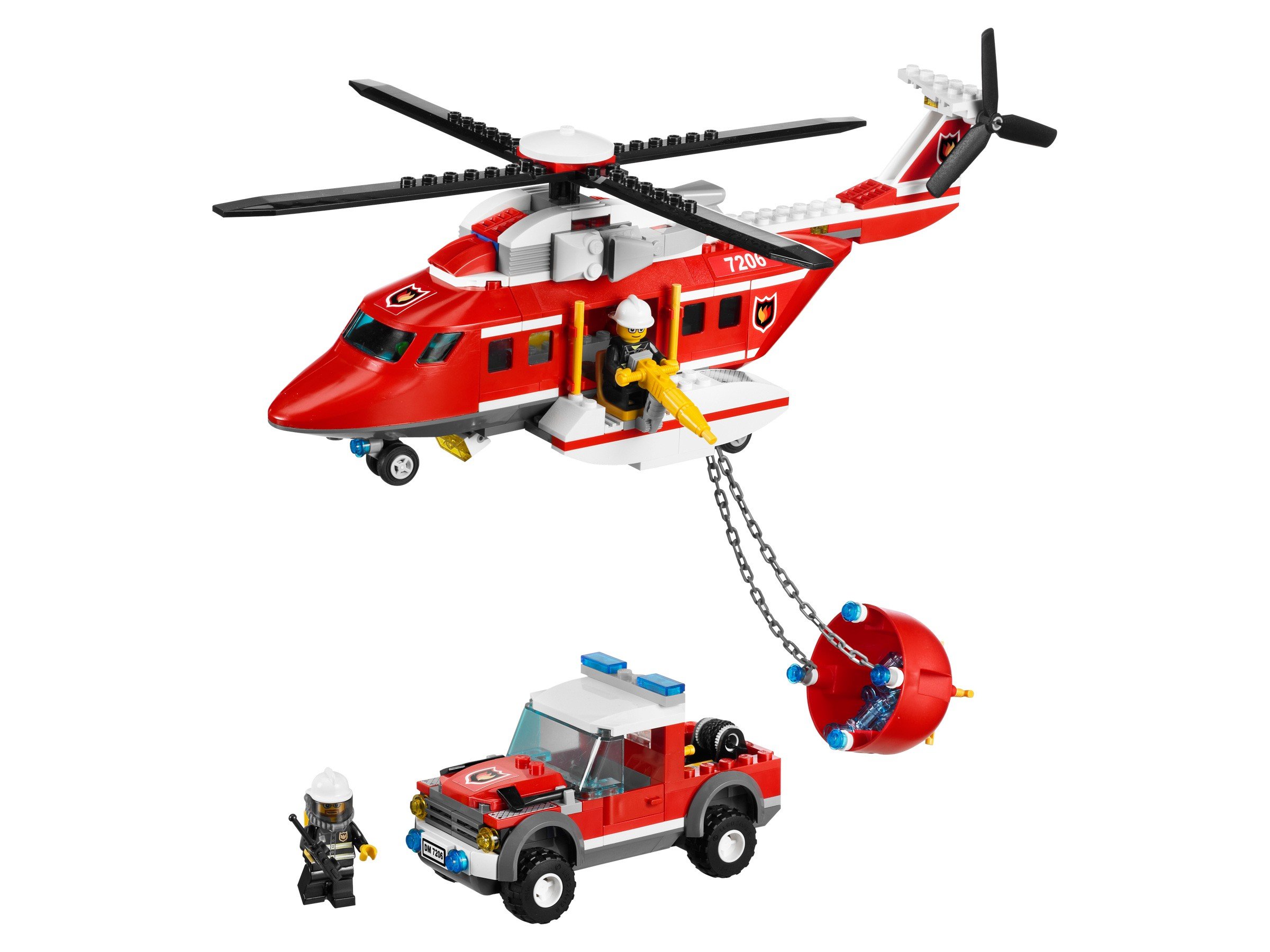 Fire Helicopter LEGO set (#7206-1)