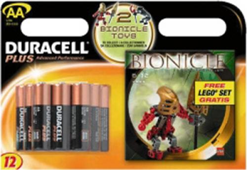 Gold Good Guy - looking Left (Duracell 12 pack AA) {Turaga Lhikan} LEGO Bionicle set (#7216-2, 2006)