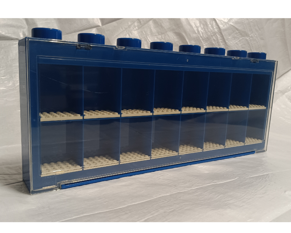 Minifigure Display Case Large Blue LEGO Storage set (#752437B-1, 2011)