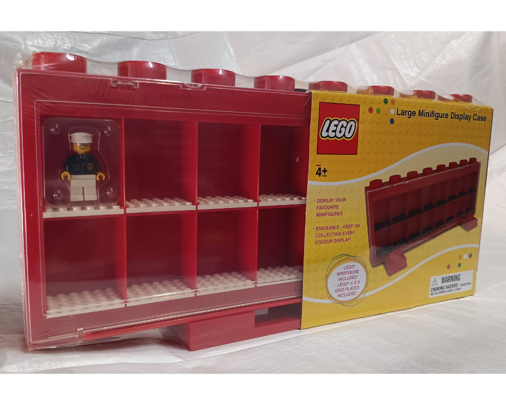 Minifigure Display Case Large Red LEGO Storage set (#752437R-1, 2011)