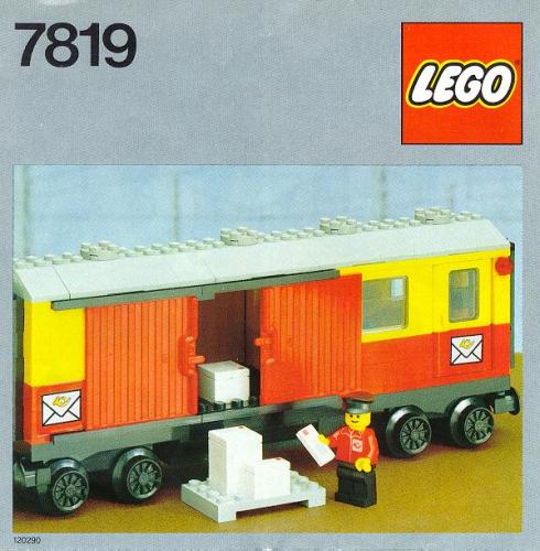 Postal Container Wagon Covered LEGO set (#7819-1, 1983)