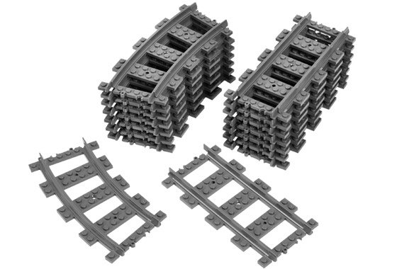 Straight and Curved Rails for RC Trains LEGO set (#7896-1)