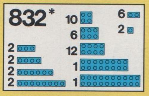 Parts Pack, Blue Bricks LEGO set (#832-1, 1980)