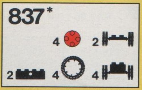 Wheels and Tires Parts Pack LEGO set (#837-1)