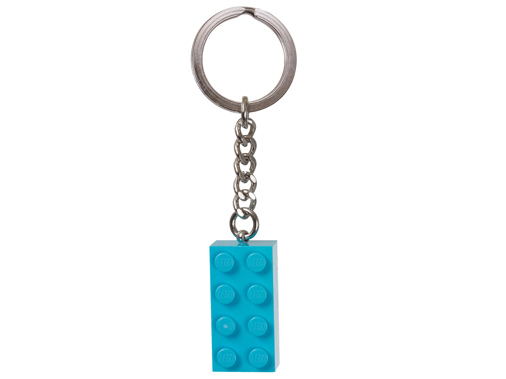 Turquoise Brick Key Chain LEGO Key Chain set (#853380-1, 2015)