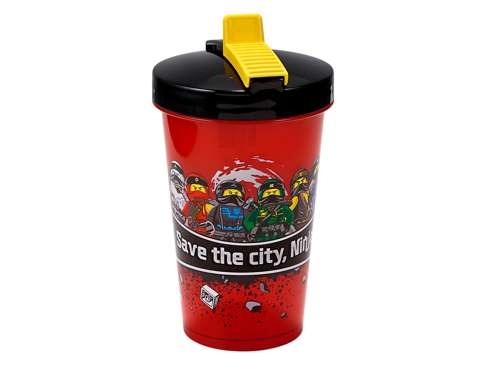 Ninjago Tumbler with Straw (Black Lid) LEGO set (#853901-1)