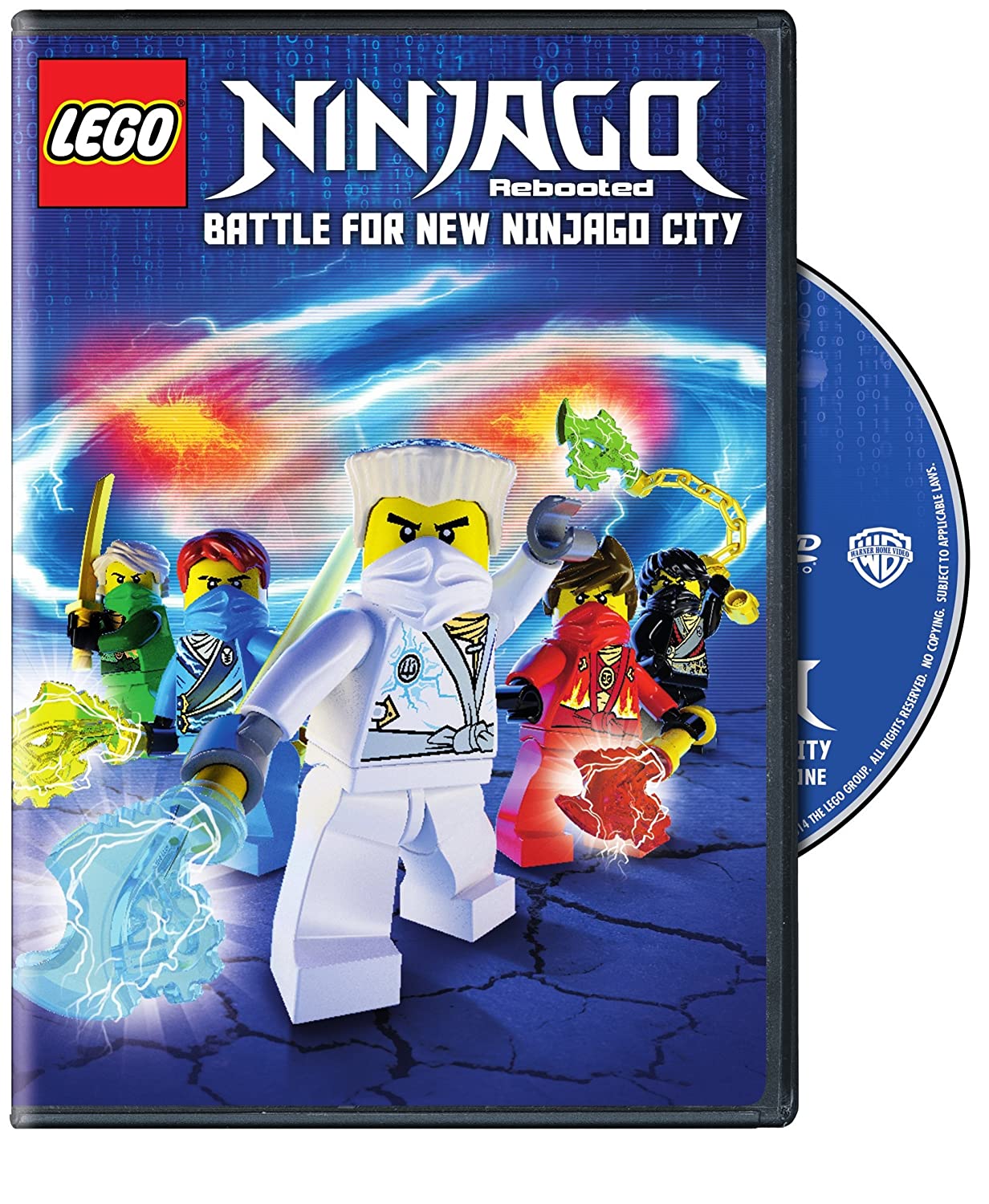 Ninjago: Rebooted: Battle for New Ninjago City (DVD) LEGO Audio and Visual Media set (#883929413959-1, 2015)