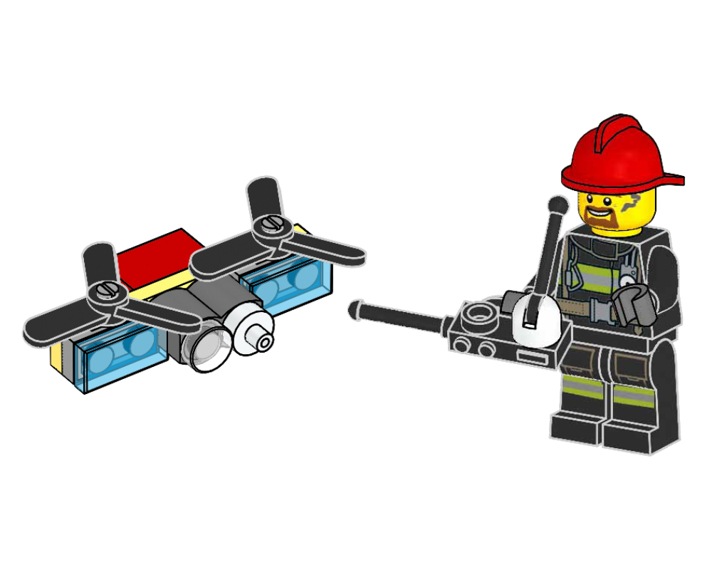Bobby Brenner and Extinguishing Drone LEGO Fire set (#952002-1, 2020)