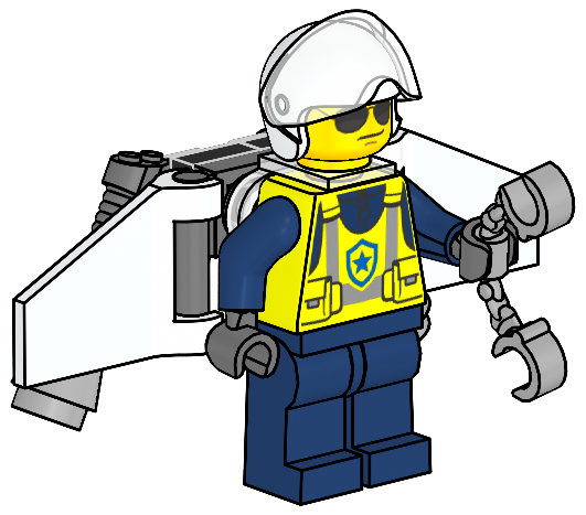 Policeman with Jetpack LEGO set (#952507-1)