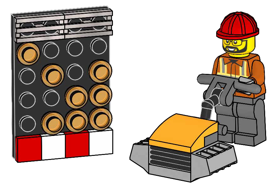 Construction Worker with Vibratory Plate LEGO Construction set (#952510-1, 2025)