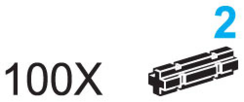 2-Stud Axles with Grooves (Pack of 100) LEGO Technic set (#970609-1, 2002)