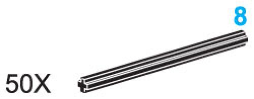 8-Stud Axles (Pack of 50) LEGO set (#970615-1, 2002)
