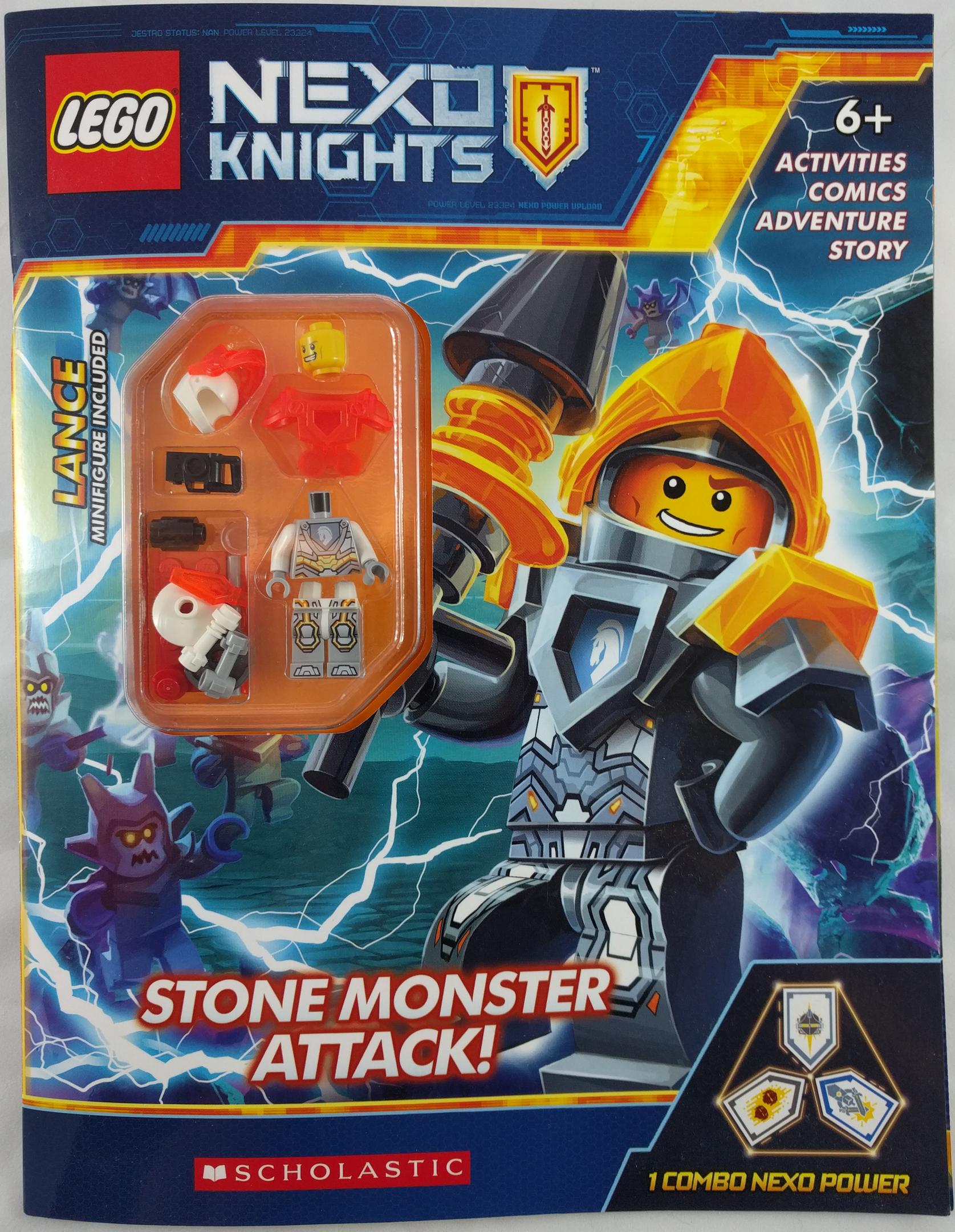 Nexo Knights: Stone Monster Attack! LEGO Activity Books with LEGO Parts set (#9781338055603-1, 2017)