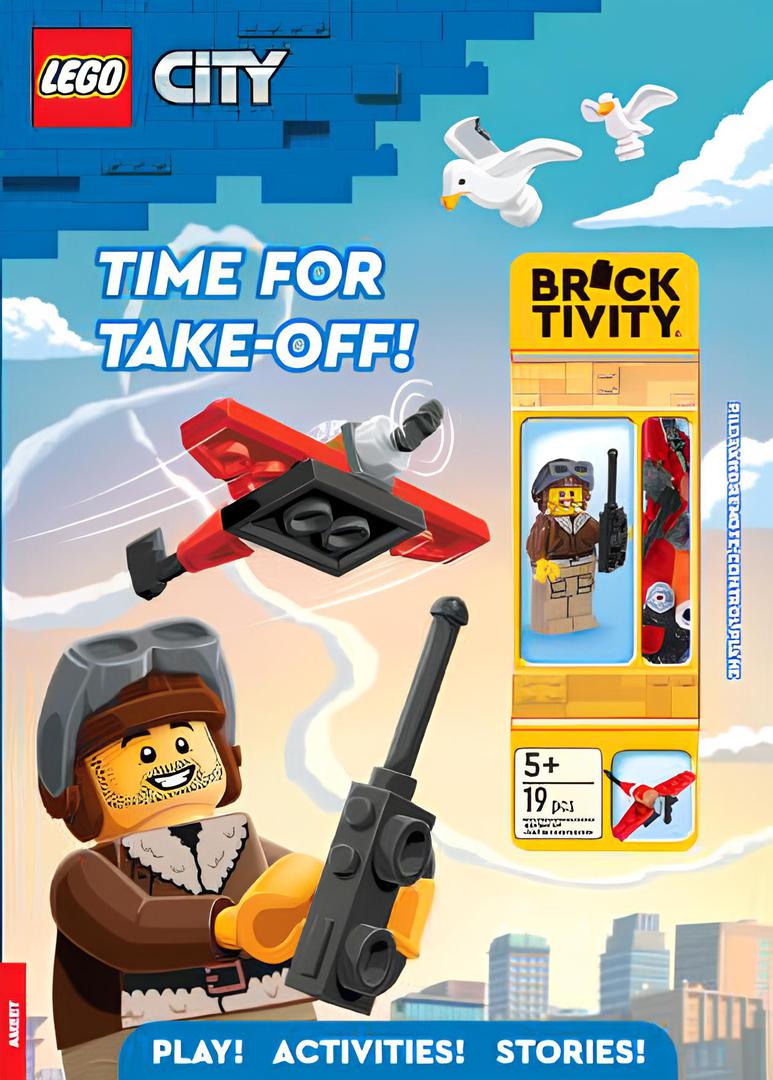 City: Time for Take-off! LEGO Activity Books with LEGO Parts set (#9781837250820-1, 2025)