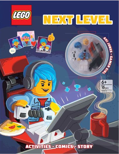Next Level LEGO Activity Books with LEGO Parts set (#9789999725477-1, 2023)