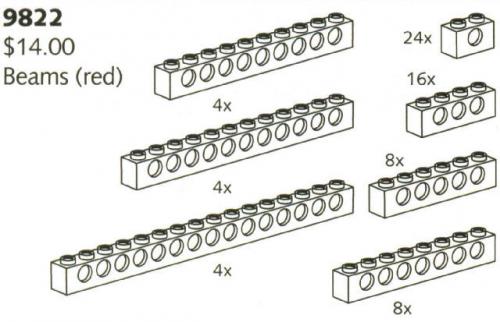 Beams (Red) LEGO set (#9822-1)