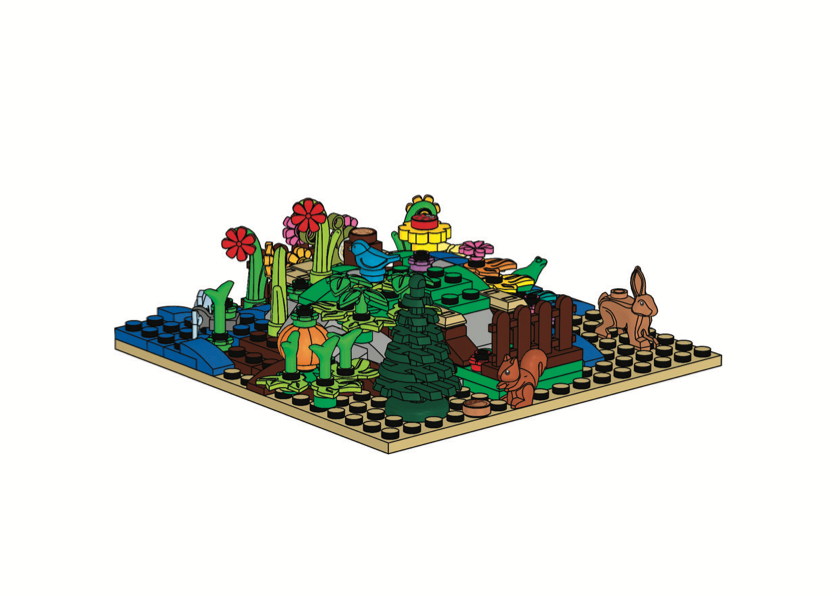 Botanical Minifigure Stand LEGO set (#EG00119-1)