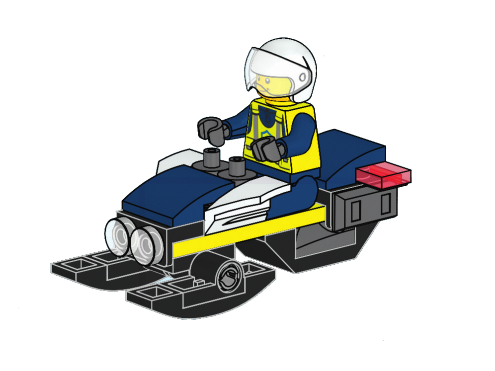 Police on Snowmobile