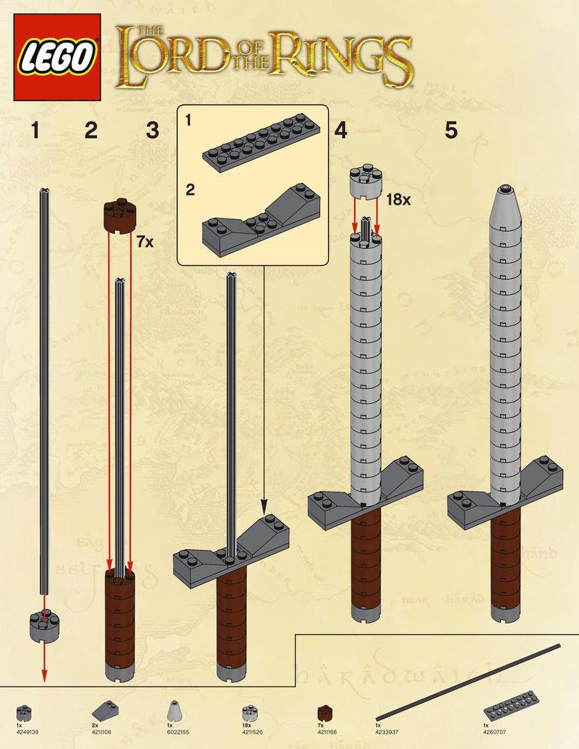 Sword LEGO The Lord of the Rings set (#LOTRSWORD-1, 2012)