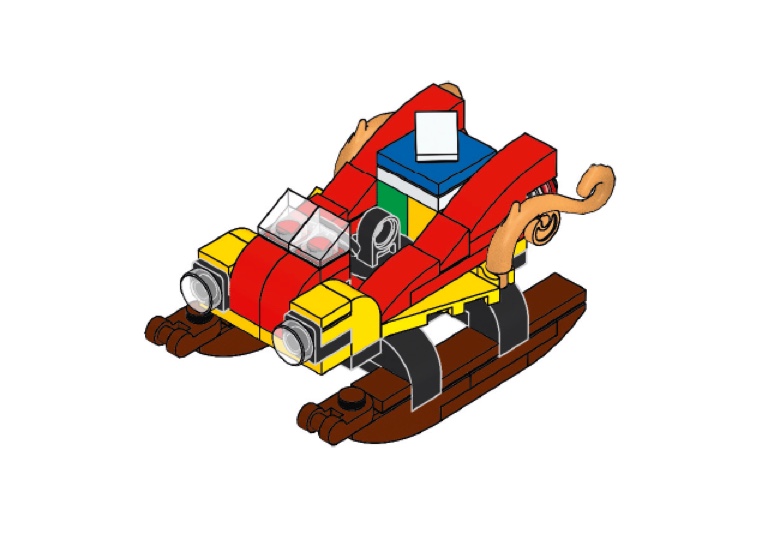Rocket Sleigh Ornament LEGO Christmas set (#SLEIGHORNAMENT-1, 2020)
