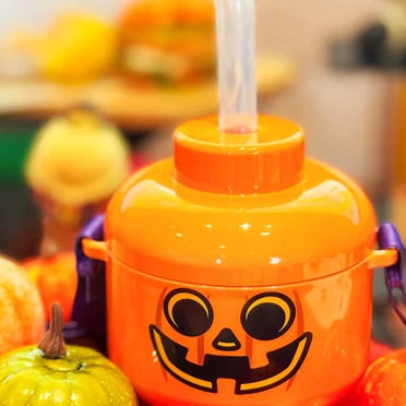 Lanyard with Tumbler - Pumpkin LEGO Houseware set (#TUMBLER-13, 2025)